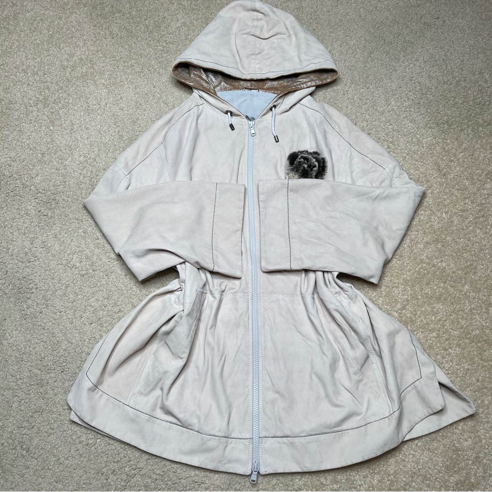 Brunello Cucinelli Suede Zip Hoodie